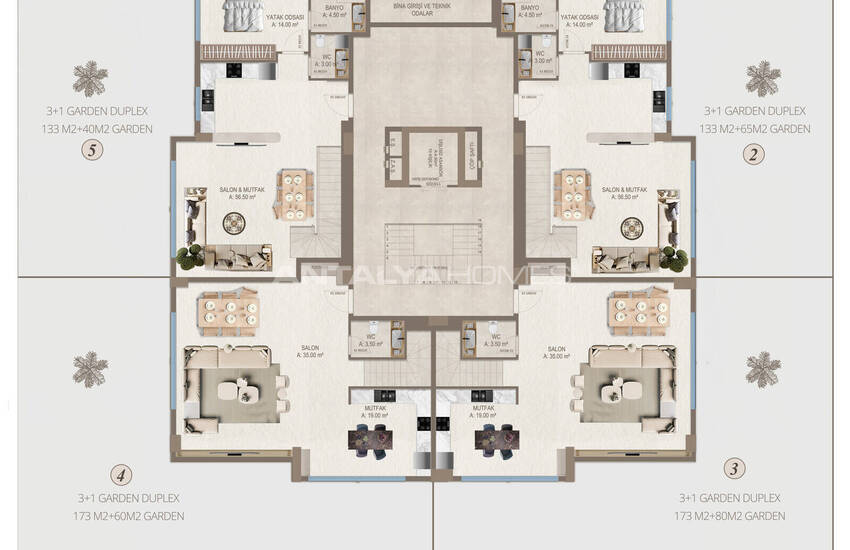 Apartments Within Walking Distance of the Sea in Alanya Kestel 39