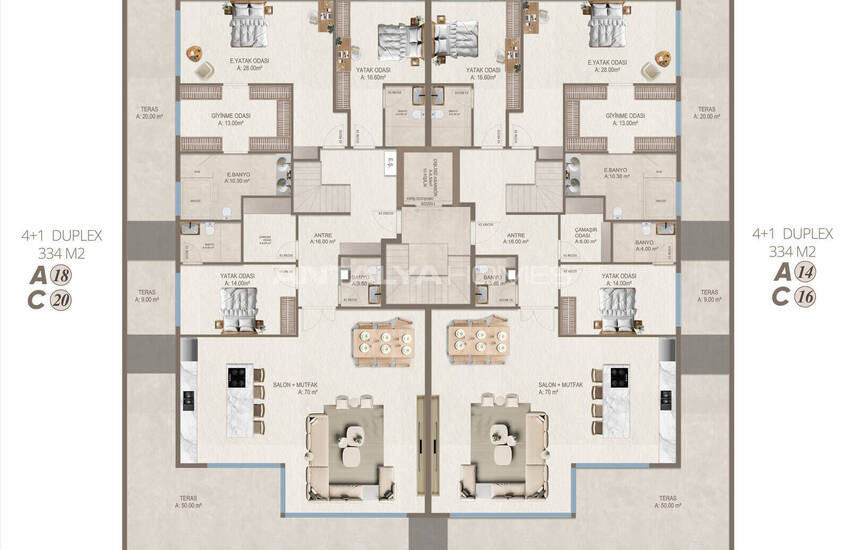 Alanya Kestel'de Denize Yürüme Mesafesinde Daireler 32