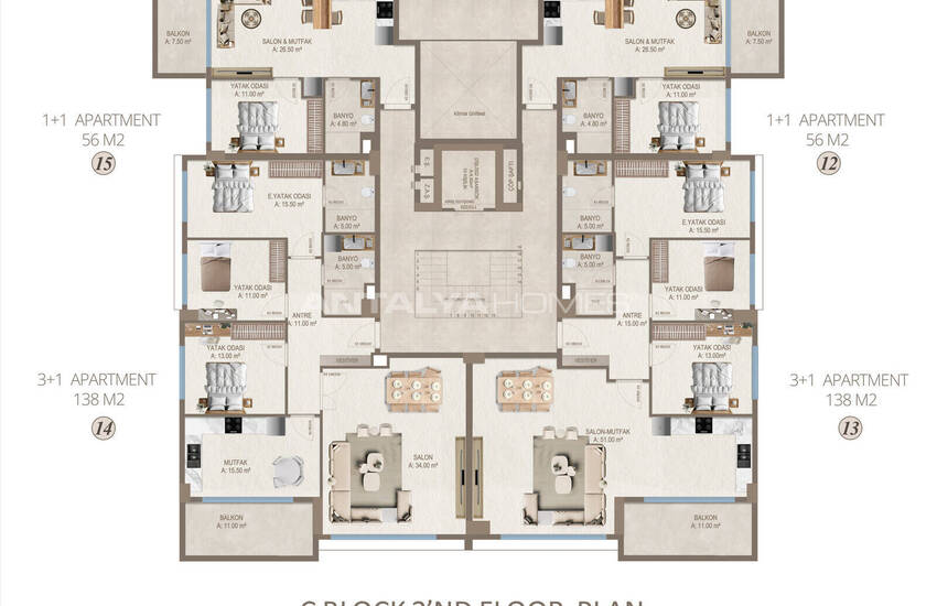 Lägenheter Inom Gångavstånd Från Havet I Alanya Kestel 28