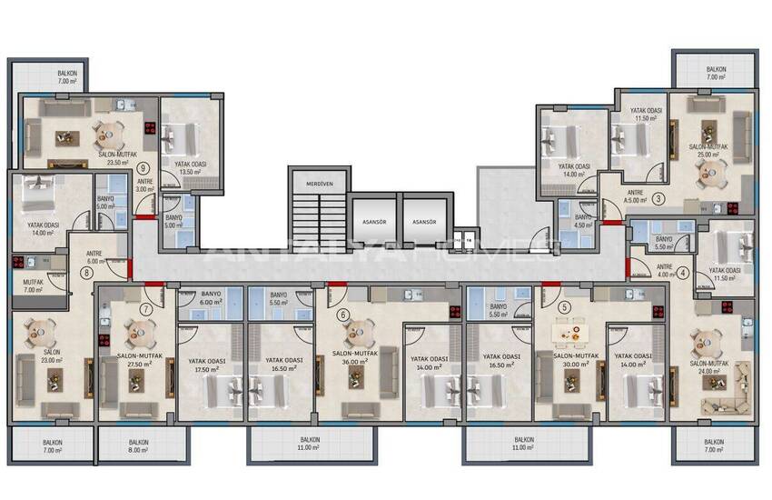Apartments 200 M From the Kleopatra Beach in Alanya 17