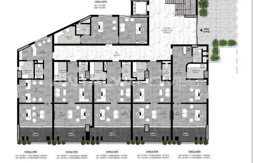 Alanya'da Merkezi Konuma Sahip İş Merkezinde Ticari Gayrimenkuller 27