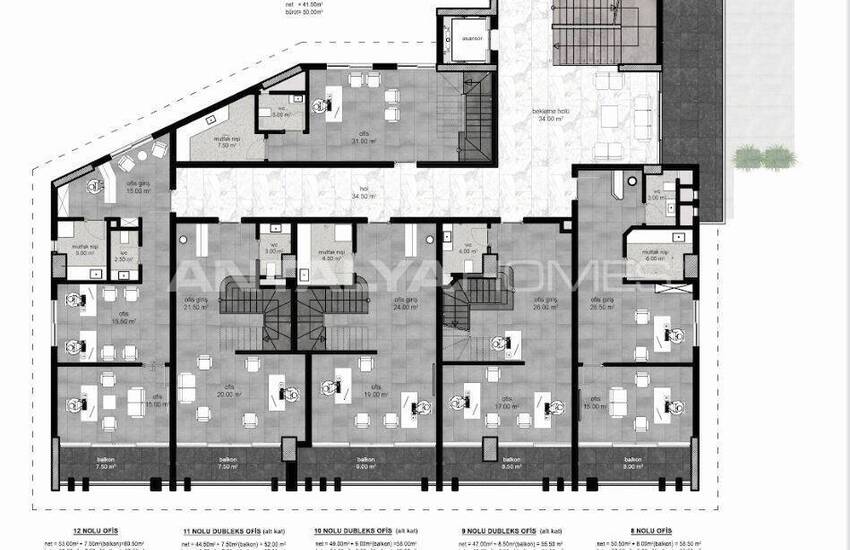 Alanya'da Merkezi Konuma Sahip İş Merkezinde Ticari Gayrimenkuller 28