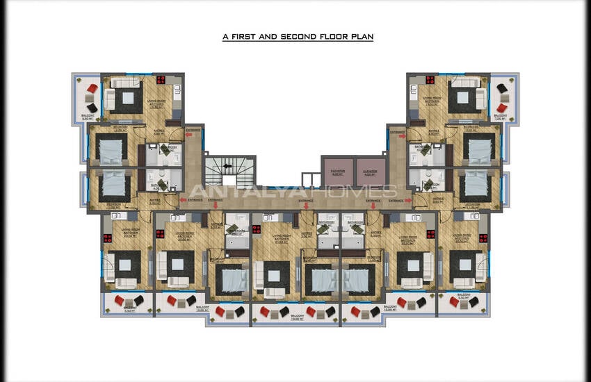 Apartments in a Complex with Resort-style Amenities in Alanya Oba 36