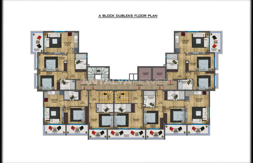 Apartments in a Complex with Resort-style Amenities in Alanya Oba 18