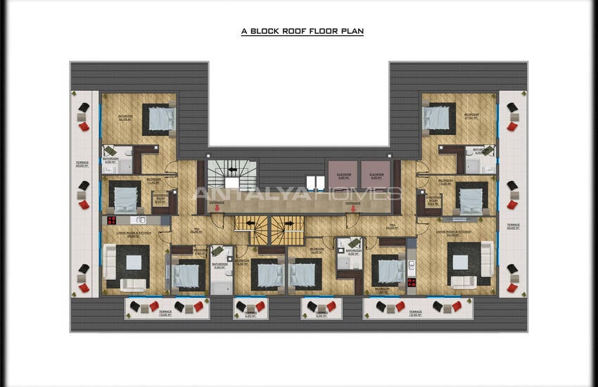 Apartments in a Complex with Resort-style Amenities in Alanya Oba 37