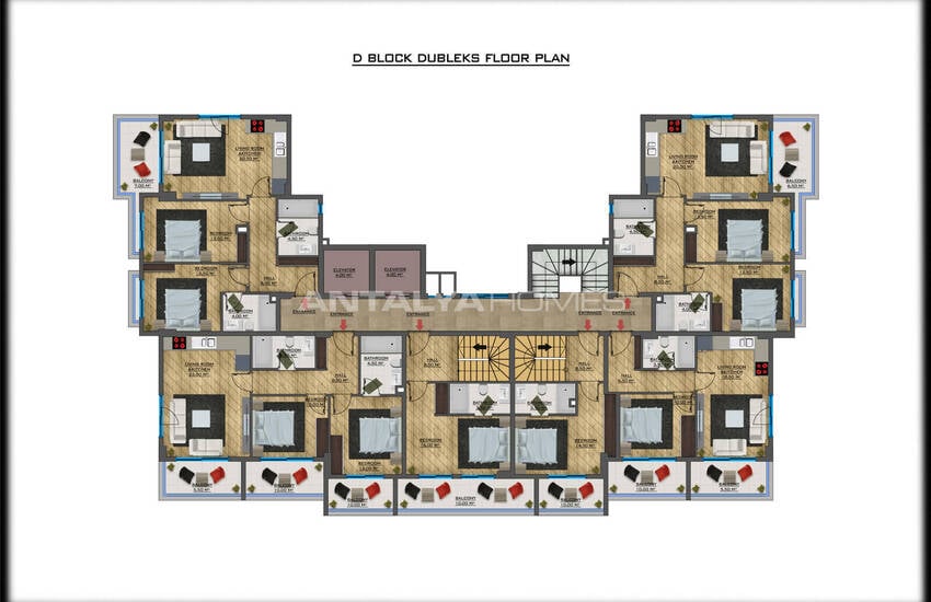 Apartments in a Complex with Resort-style Amenities in Alanya Oba 41