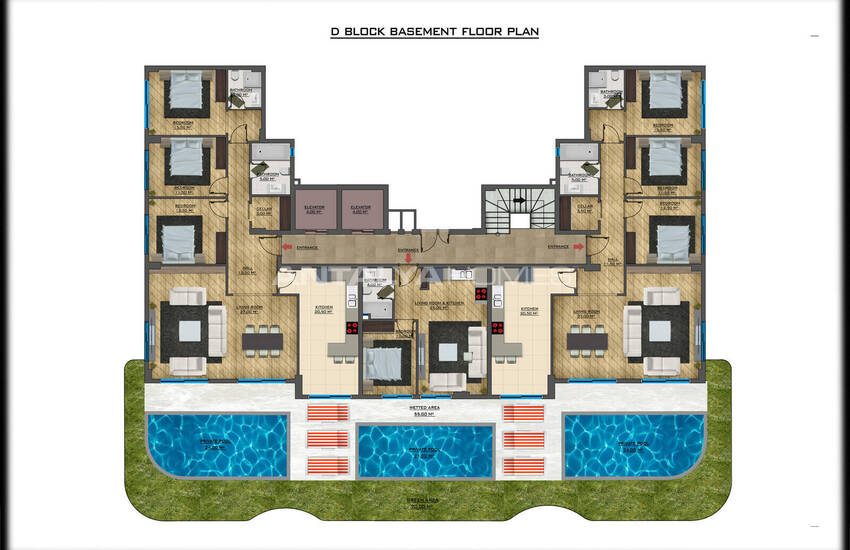 Apartments in a Complex with Resort-style Amenities in Alanya Oba 35