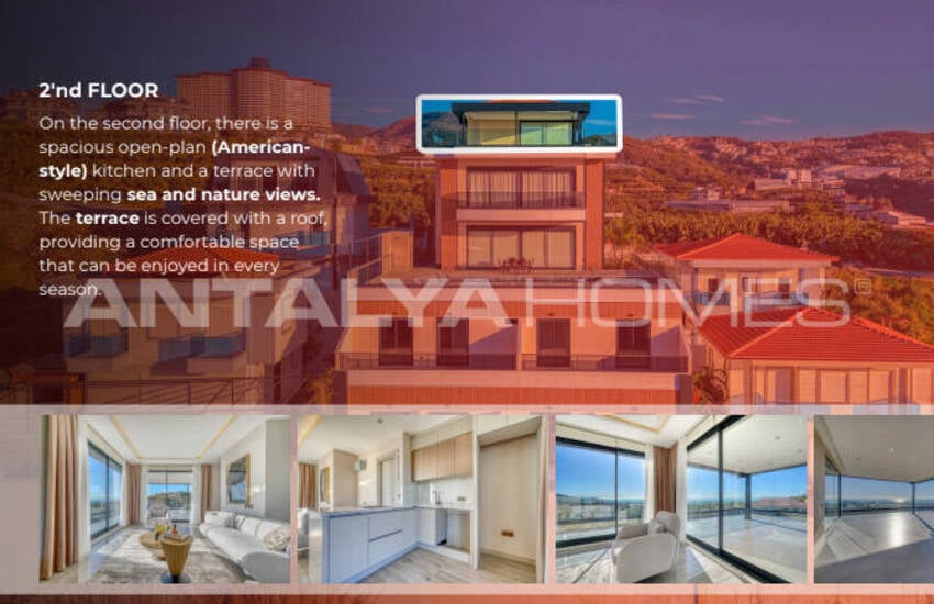 Alanya Kargıcak'ta Deniz Manzaralı Lüks 12 Odalı Villa 56