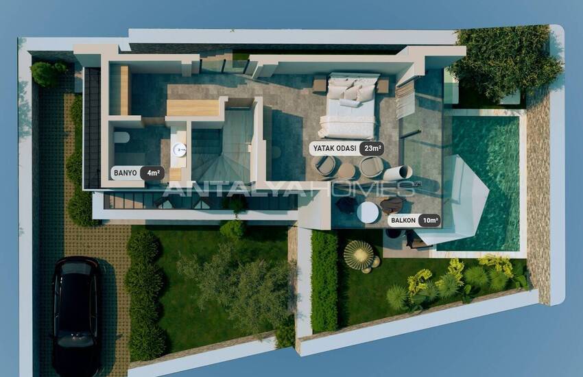 Элегантные виллы с собственным бассейном и садом в Калкане 17