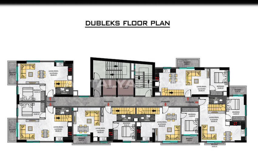 Apartments in a Complex 500 M From the Sea in Alanya Mahmutlar 28