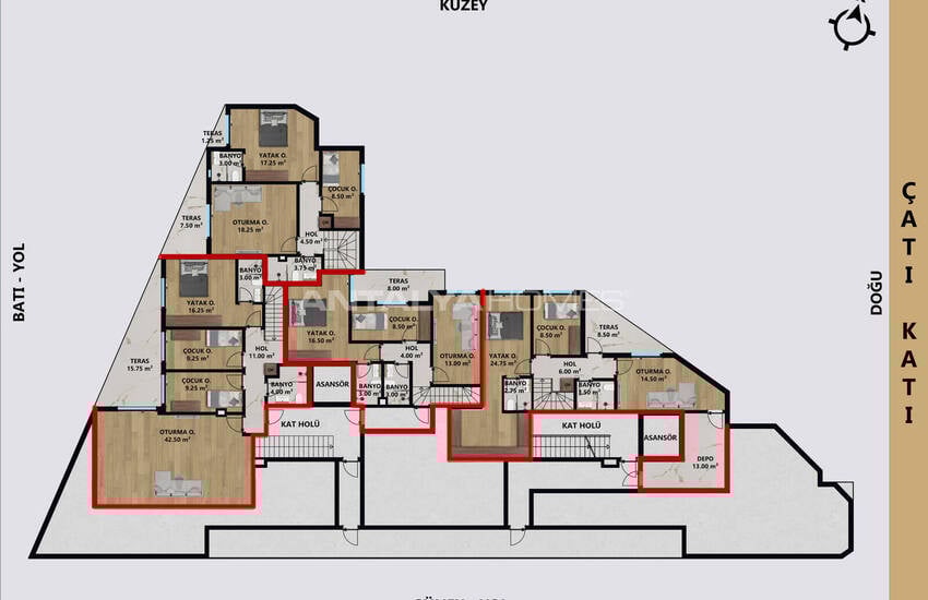 Новые квартиры в 800 м от моря в Анталии, Муратпаша 15