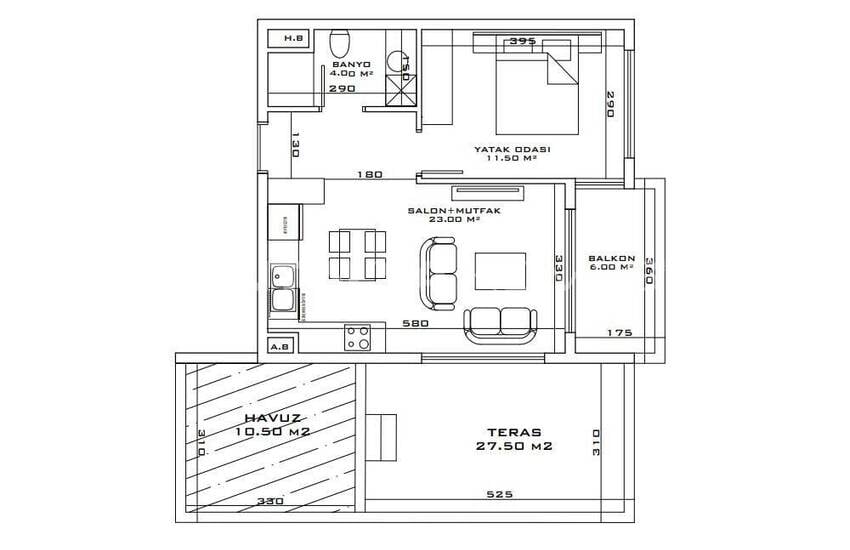 Fastigheter I Ett Projekt Med Pooler I Altıntaş Antalya 30