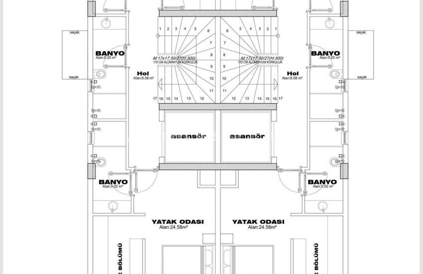 4-våningshus Med Privata Pooler I Antalya Aksu 59