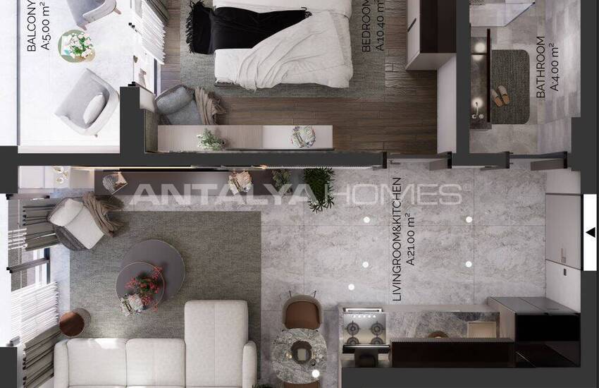 Elegant Flats in a Complex with Pool and Sauna in Alanya 21