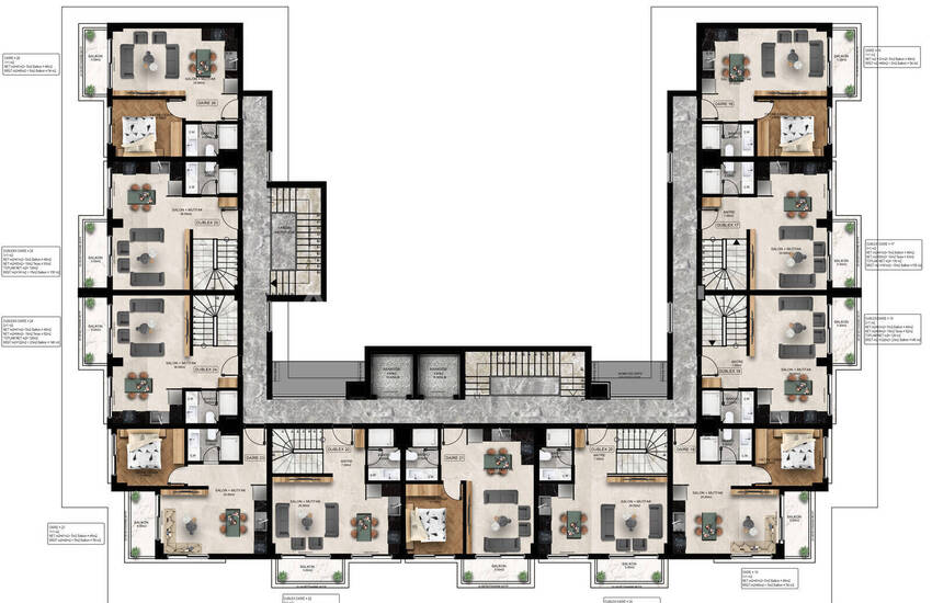 2- En 3-slaapkamerappartementen Met Zwembadtoegang In Alanya Oba 33