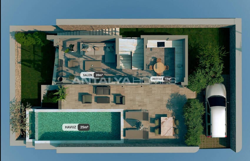 Дома на строящемся объекте с видом на море в Калкане, Анталья 41