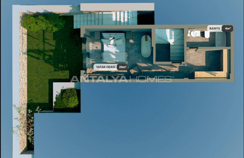 Дома в строящемся проекте с видом на море в Калкане, Анталия 40