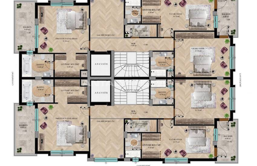 Дом с частным бассейном в тихом районе Дошемеалти, Анталья 35