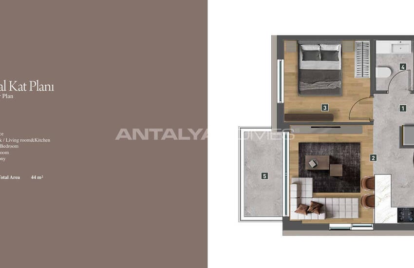 شقق في مجمع سكني بالقرب من المطار في أنطاليا 10