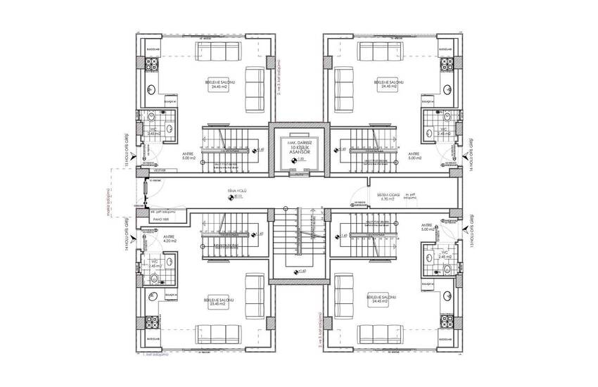 1 and 2-bed Apartments in a Complex with Pool in Antalya Kepez 11