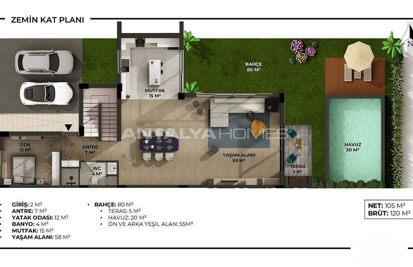Halfvrijstaande Huis Met Zwembad En Tuin In Antalya Döşemealtı 26