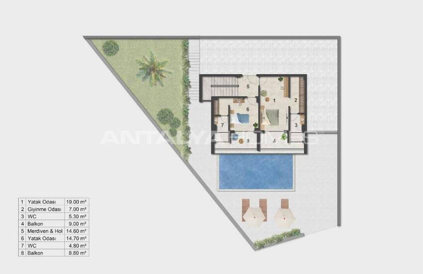 Detached 4-bedroom Sea View Villa with Pool in Alanya 23