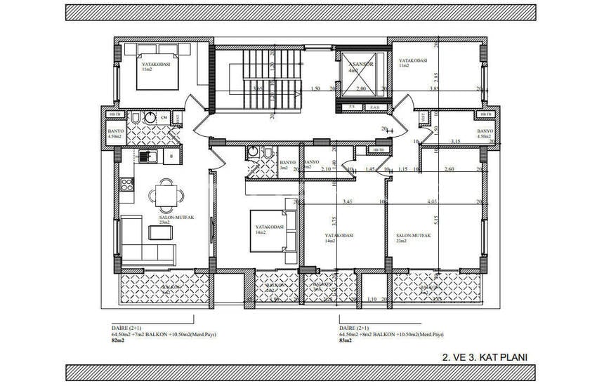 Квартиры с видом на море и общим бассейном в Алании, Кестель 12