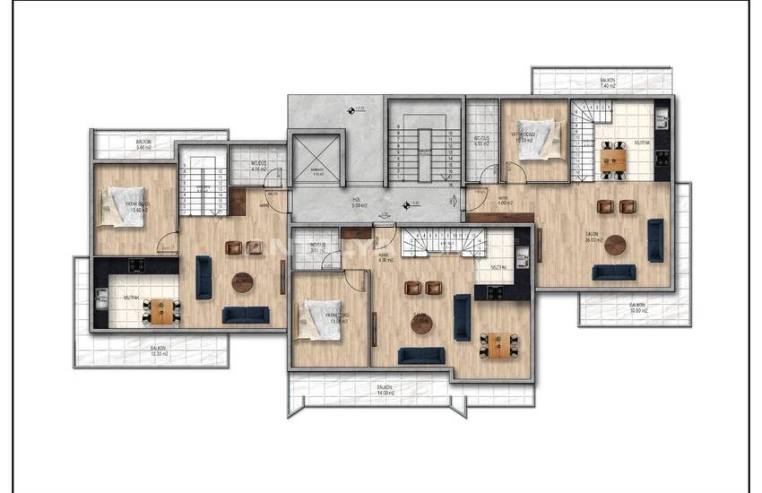 آپارتمان‌هایی با استخر عمومی نزدیک به دریا در بلک 30