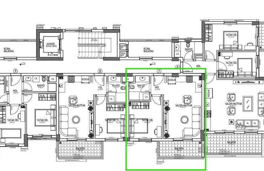 Antalya Altıntaş'ta Ortak Havuzlu Şık Daireler 9
