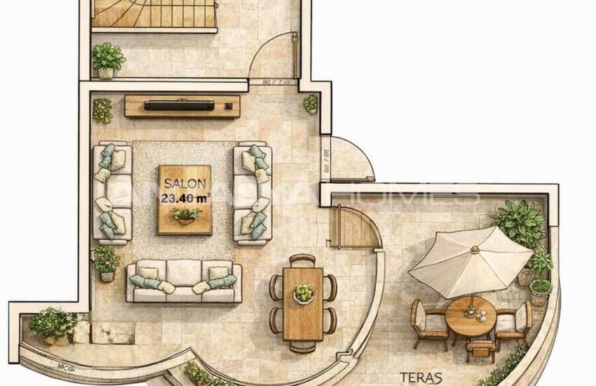 Antalya Serik'te Havuzlu Sitede Satılık 2+1 ve 3+1 Daireler 27