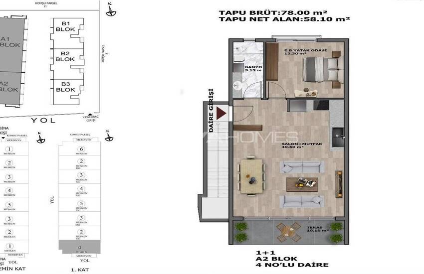 Aksu’da Havuzlu ve Bahçeli Sitede Deniz Manzaralı Daireler 31