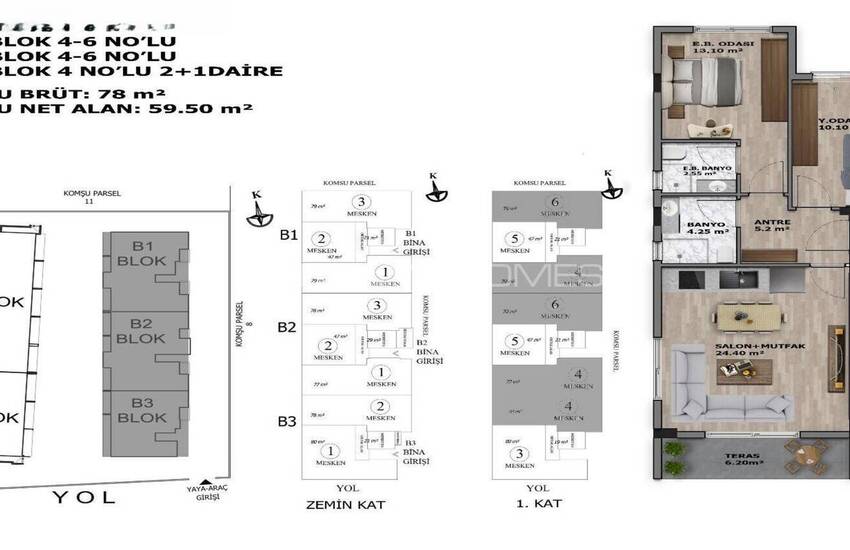 Aksu’da Havuzlu ve Bahçeli Sitede Deniz Manzaralı Daireler 32