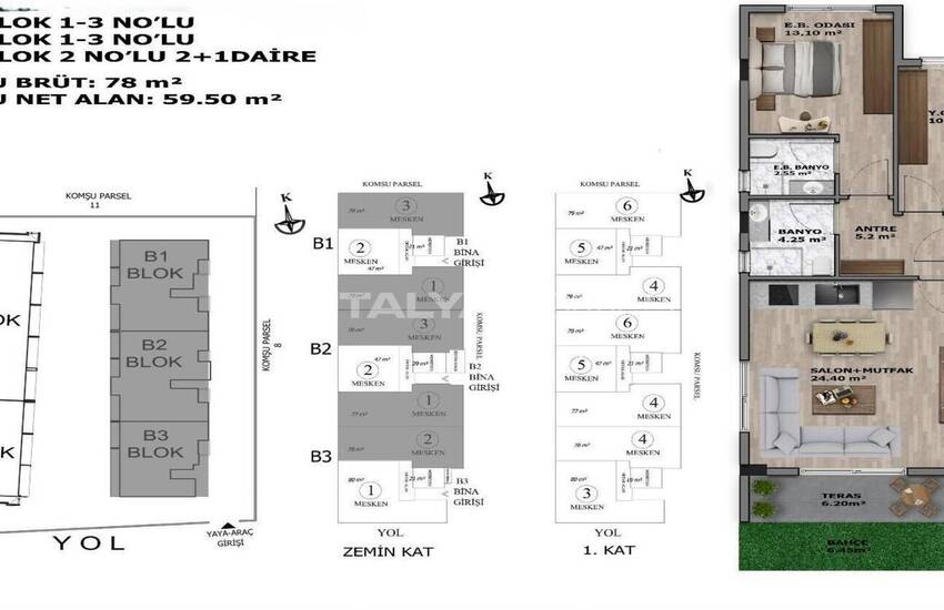 Aksu’da Havuzlu ve Bahçeli Sitede Deniz Manzaralı Daireler 34