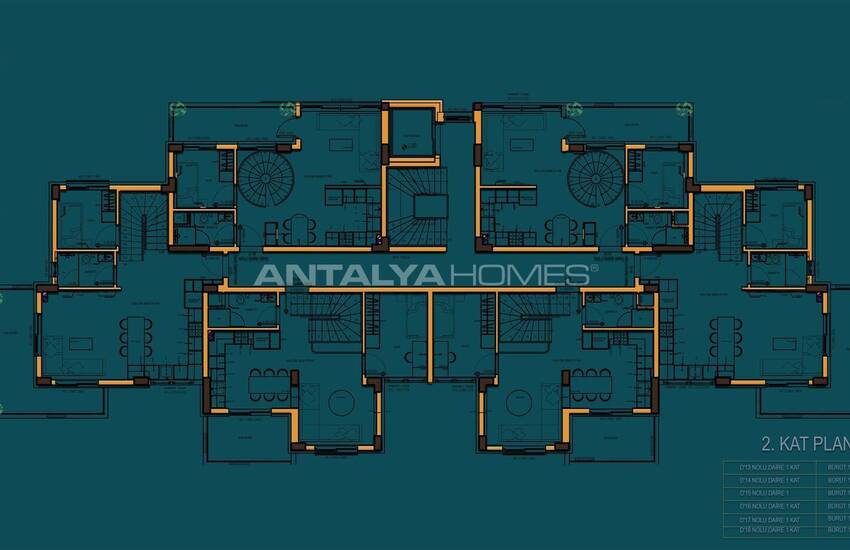 Antalya Belek'te Zengin Site Olanaklarına Sahip Şık Daireler 34