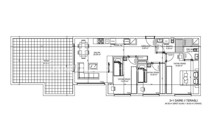 Lägenheter Med Olika Planlösningar I Antalya Altintas 15