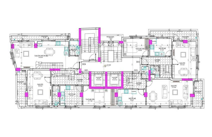 Apartments with Parking Lot in Antalya Muratpaşa 6