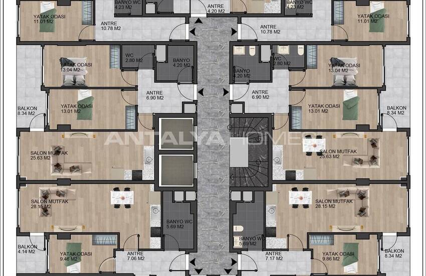 Квартиры на продажу рядом с морем и ТЦ в Анталии, Муратпаша 11