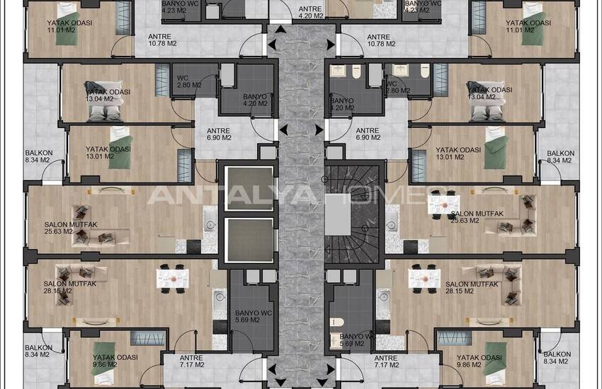 Квартиры на продажу рядом с морем и ТЦ в Анталии, Муратпаша 12