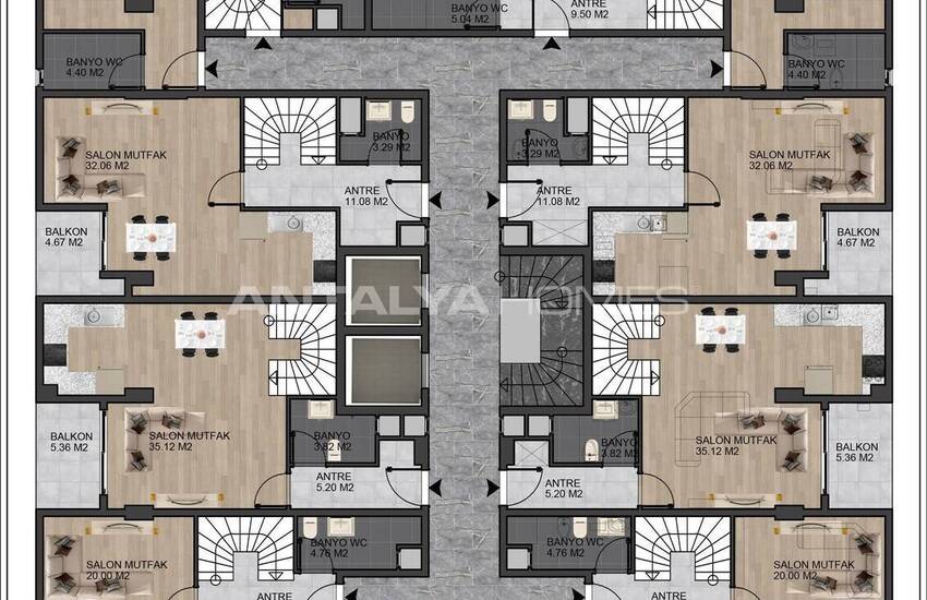 Квартиры на продажу рядом с морем и ТЦ в Анталии, Муратпаша 13