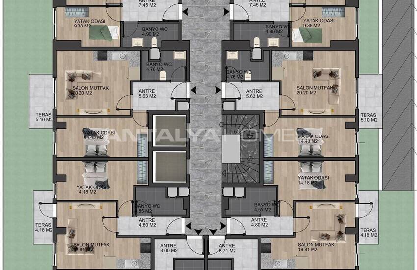 Квартиры на продажу рядом с морем и ТЦ в Анталии, Муратпаша 10