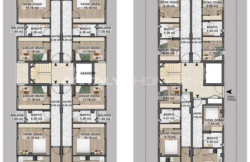 شقة دوبلكس للبيع بالقرب من البحر في أنطاليا، منطقة مراد باشا 11