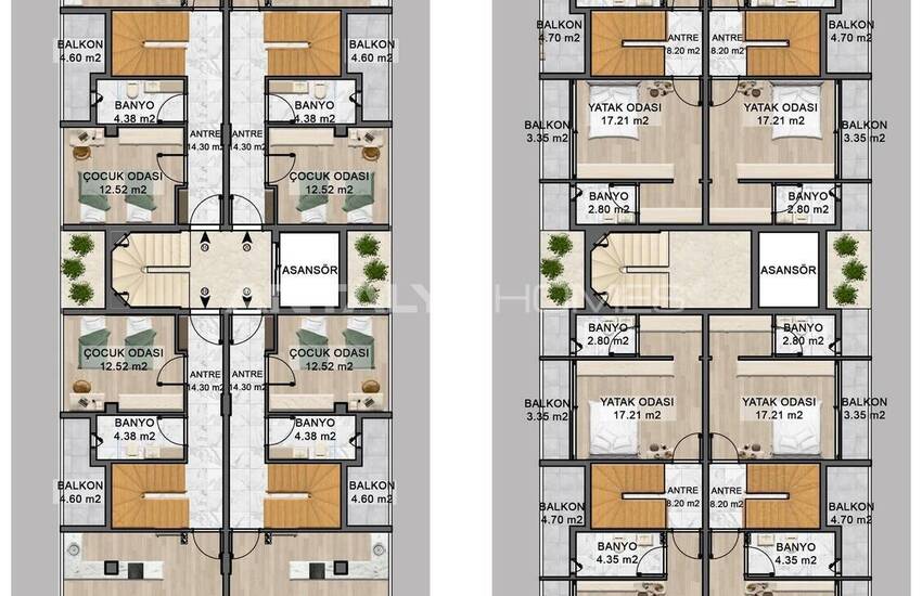 شقة دوبلكس للبيع بالقرب من البحر في أنطاليا، منطقة مراد باشا 10