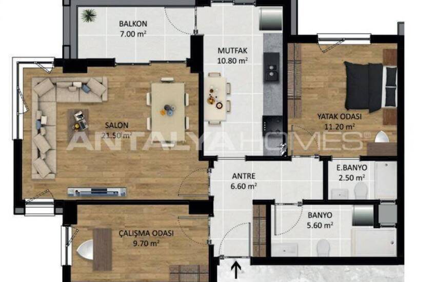 Lägenheter Med Gemensam Pool Och Gym I Kepez Antalya 26