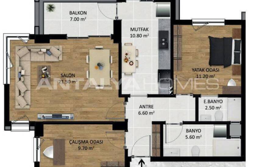 Lägenheter Med Gemensam Pool Och Gym I Kepez Antalya 27