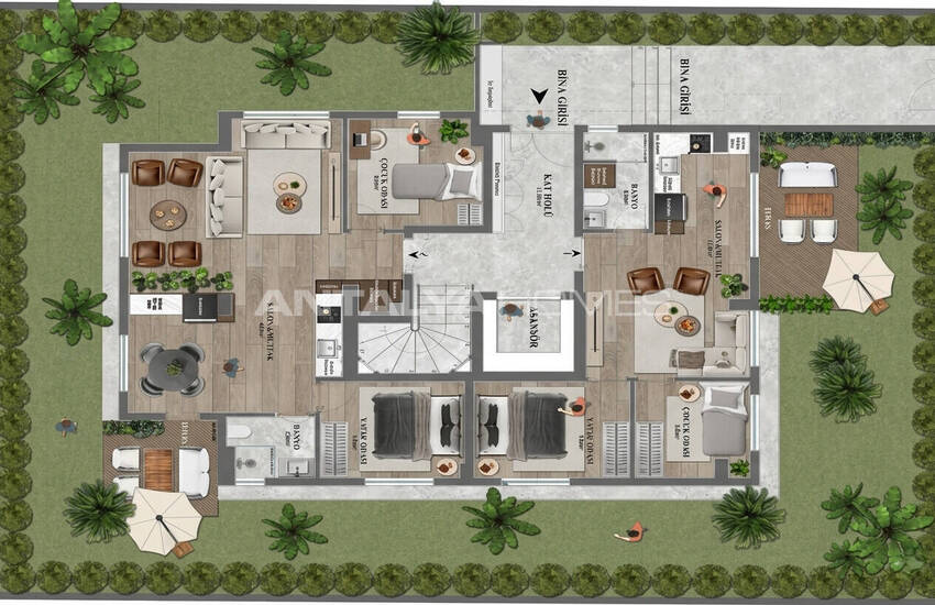 Apartments in a Single-block Project Near the Sea in Antalya Lara 10