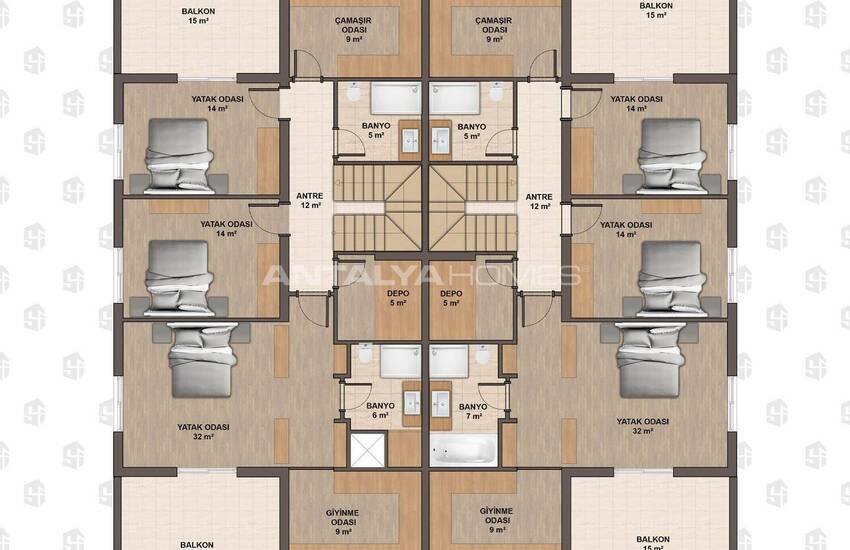 Apartments with Shared Pool Near the Beach in Konyaaltı Antalya 28