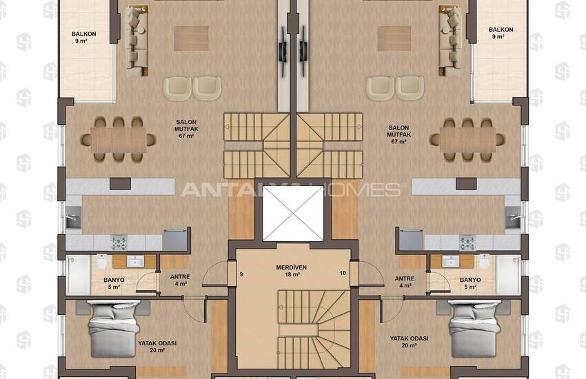 Apartments with Shared Pool Near the Beach in Konyaaltı Antalya 29
