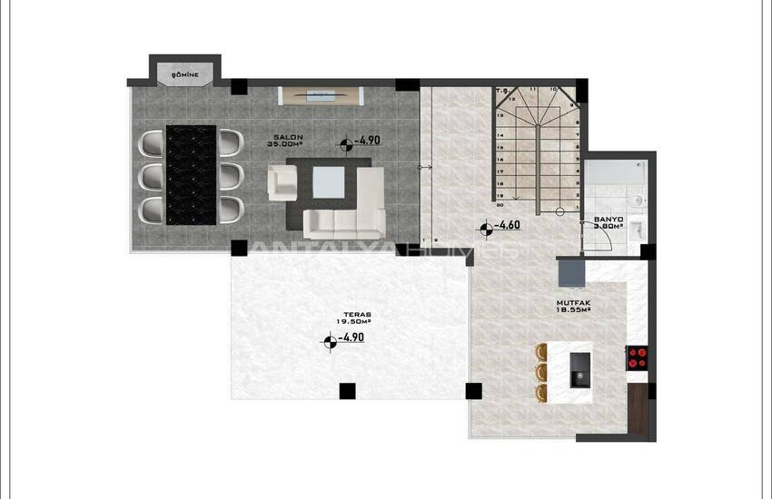 Inflyttningsklar Villa Med Privat Pool I Alanya Kargıcak 14