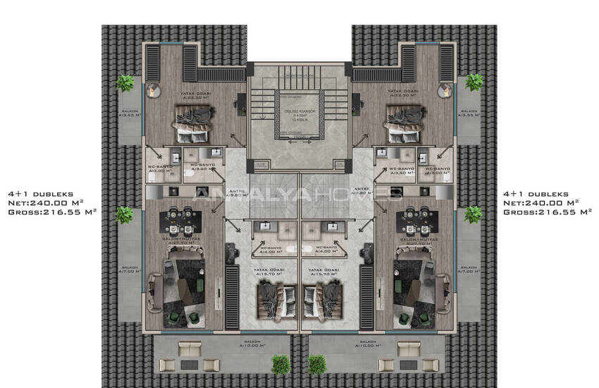 Flats with Unique Views and Social Facilities in Büyükhasbahçe 24