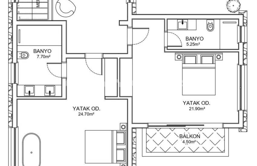 Antalya Kaş'ta Satılık Denize Sıfır 4+1 Villa 28
